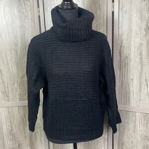 New! Leith Black Cozy Neck Dolman Sweater women's S
